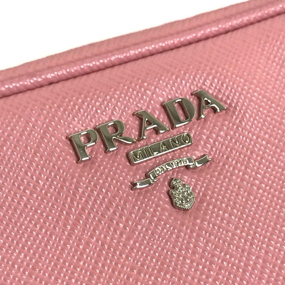 PRADA 1NF674 logo Bag Cluch Bag Shoulder Bag PETALO 1 pink - Picture 5 of 16